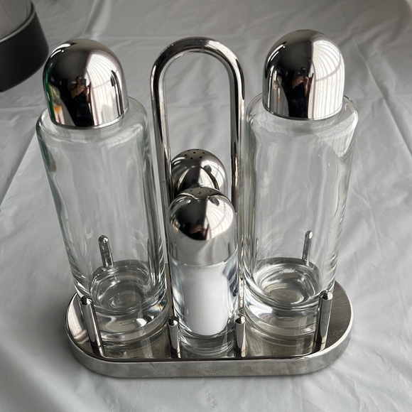 Alessi 4-piece Condiment Set in Silver - Picture 1 of 5